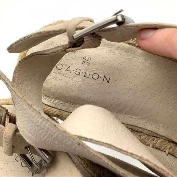 Caslon Espadrilles size 9.5 beige suede wedges - Picture 11 of 14